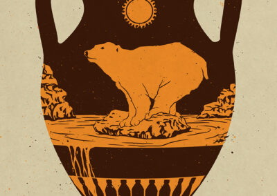 Ancient pottery depicting signs of global warming